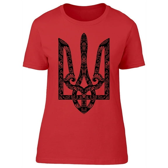 Ukrainian Trident Ornate  T-Shirt Women -Image by Shutterstock, Female x-Large