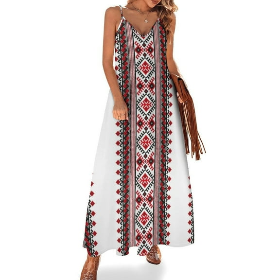 Ukrainian Vyshyvanka Embroidery Sleeveless Dress Loose Women's Dress Dresses Luxury Evening Dresses