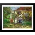 thumbnail image 1 of Ukrainian peasants 36x28 Large Black Wood Framed Print Art by David Burliuk, 1 of 2