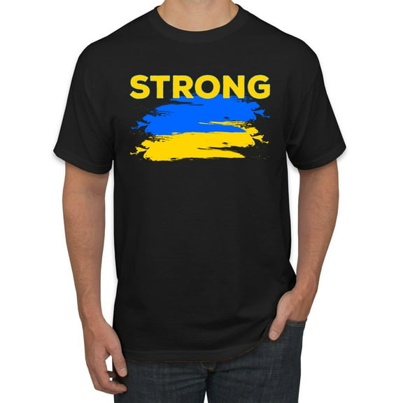 Ukranian Strong Vintage Men's Graphic T-Shirt, Black, Large