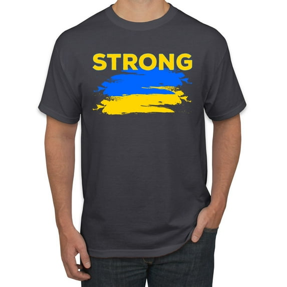 Ukranian Strong Vintage Men's Graphic T-Shirt, Charcoal, 4X-Large