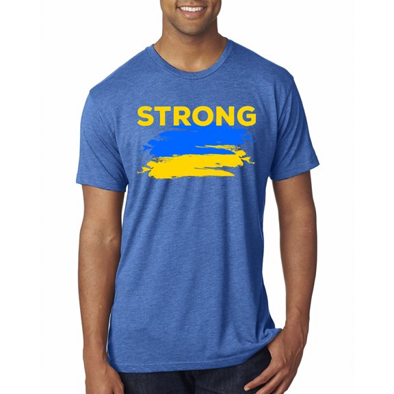 Ukranian Strong Vintage Mens Premium Tri Blend T-Shirt, Vintage Royal, XX-Large
