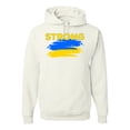 thumbnail image 1 of Ukranian Strong Vintage Unisex Graphic Hoodie Sweatshirt, White, Small, 1 of 4