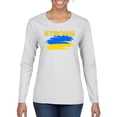 thumbnail image 1 of Ukranian Strong Vintage Womens Graphic Long Sleeve T-Shirt, White, Small, 1 of 4