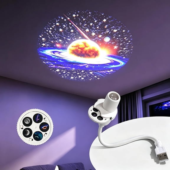 Uktrendzone Ocean & Galaxy Projector, Nebula & Ocean Wave Effects, 15 Lighting Modes, Adjustable Night Light for Bedroom, Gaming Room & Home Decor