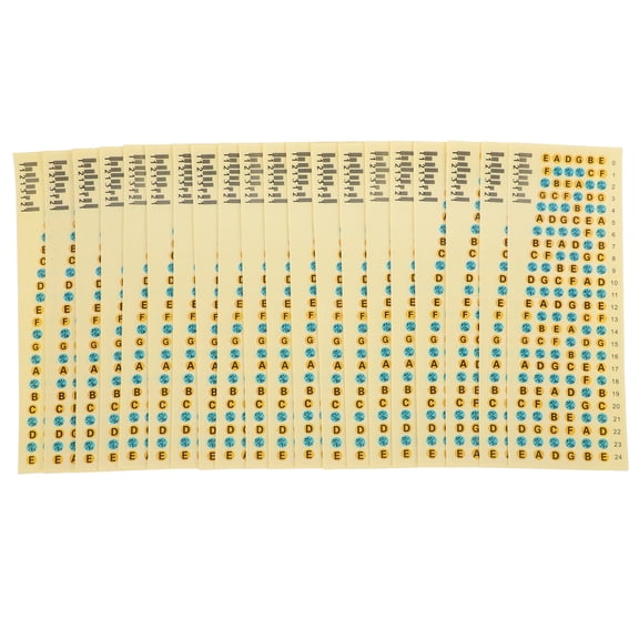 Ukulele Audio Stickers 20 Pcs Guitar Scale Practice Tool Fingerboard Practicing Fretboard Pvc