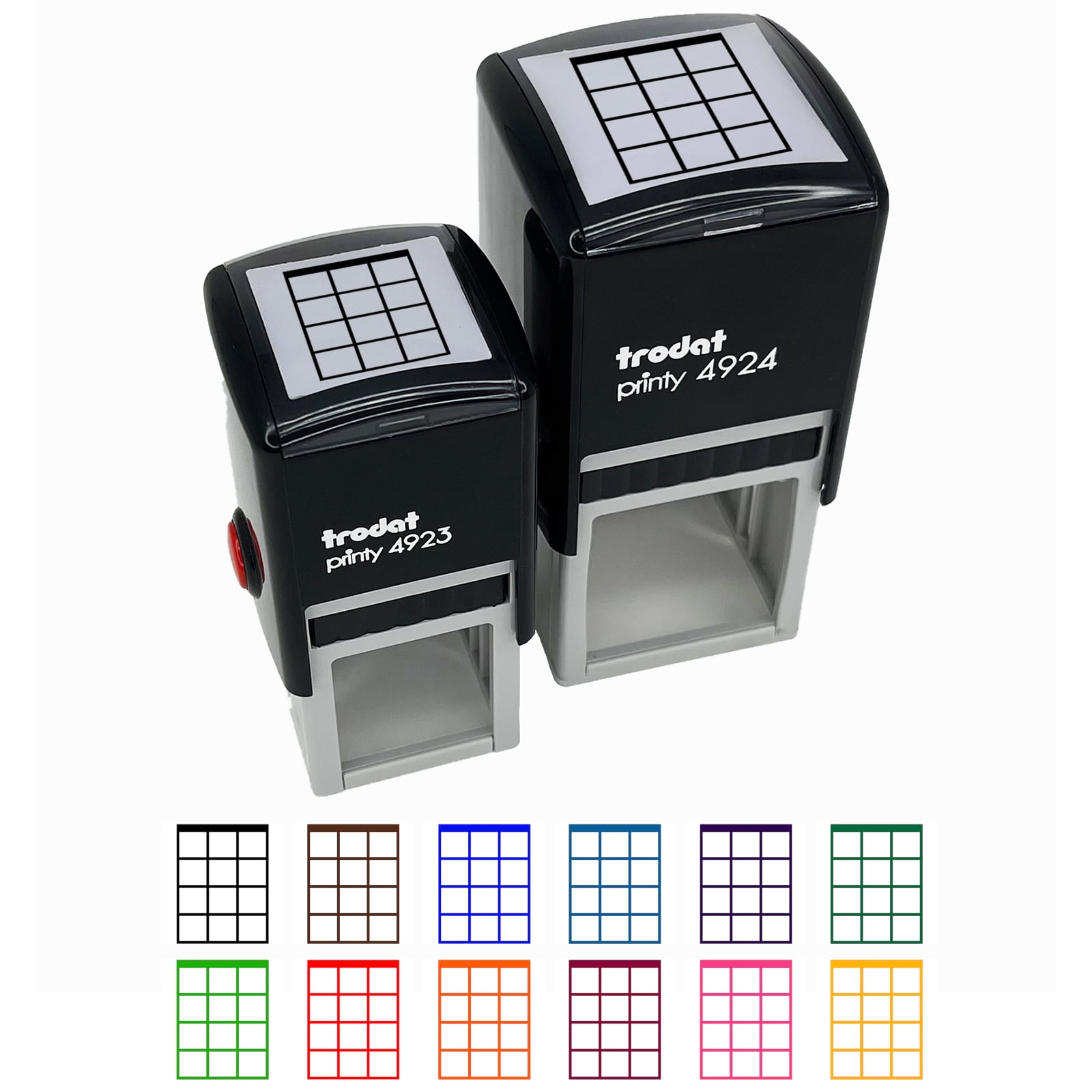Ukulele Chord Blank Self-Inking Rubber Stamp Ink Stamper - Black Ink - Small 1 Inch