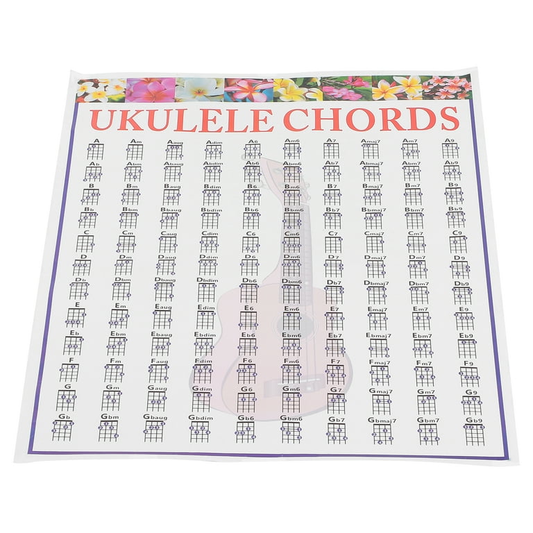Ukulele Chord Chart Ukelele Instructional Poster Ukulele Chords
