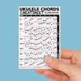 Ukulele Chords Cheatsheet Laminated and Double Sided Pocket Reference
