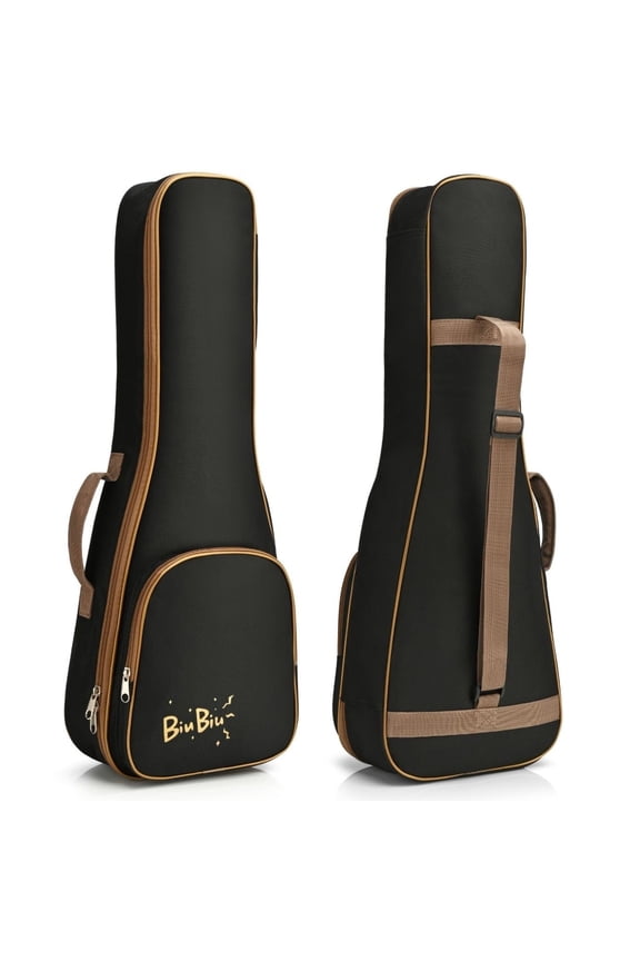 Ukulele Gig Bag - Uke Backpack Storage Soft Case (Tenor 27 Inch, Black) Waterproof w/ Carrying Handle, Pocket & Adjustable Shoulder Strap, Music Accessories for Concert Tour Travel