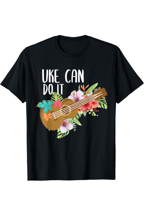 Ukulele Guitar Aloha Hawaii - Flower Floral Uke Ukulele T-Shirt