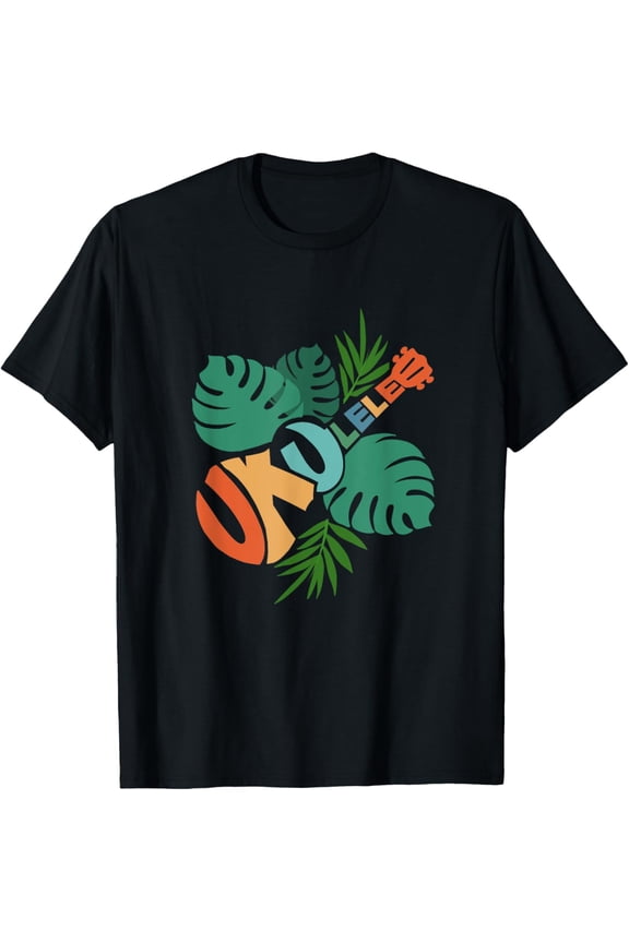 Ukulele Hawaii Tropical Music Gift Ukulele Player T-Shirt