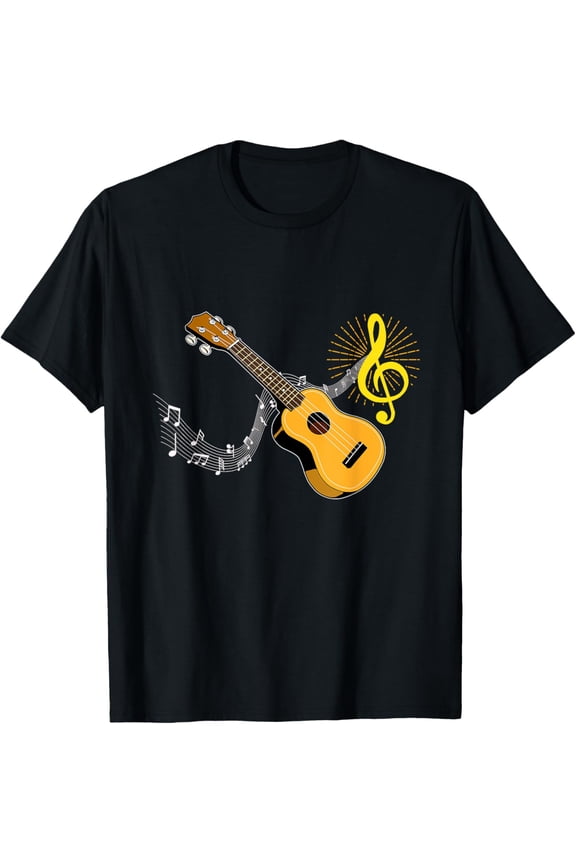 Ukulele Hawaii Tropical Music Note Gift Shirt Ukulele Player T-Shirt