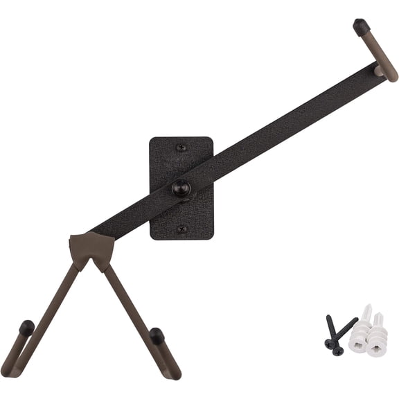 Ukulele Horizontal Wall Mount Stand for Violin Mandolin Ukele Pinaple Concert Compatible Safely Accessories without Case Black CC15S-FW