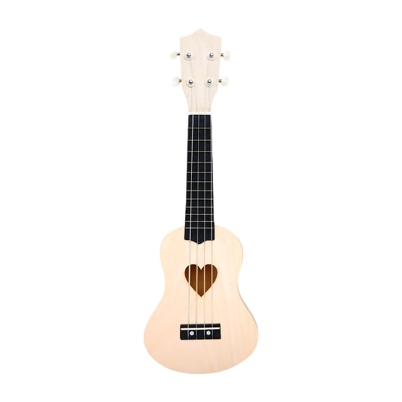 Ukulele for Kids, Diy Small Guitar, Handmade Wooden Graffiti Paint Kit for Children, Lightweight and Tunable 4-String Mini Guitar with Soft Nylon Strings and Smooth Edges