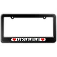 thumbnail image 1 of Ukulele Love with Hearts License Plate Frame, 1 of 1