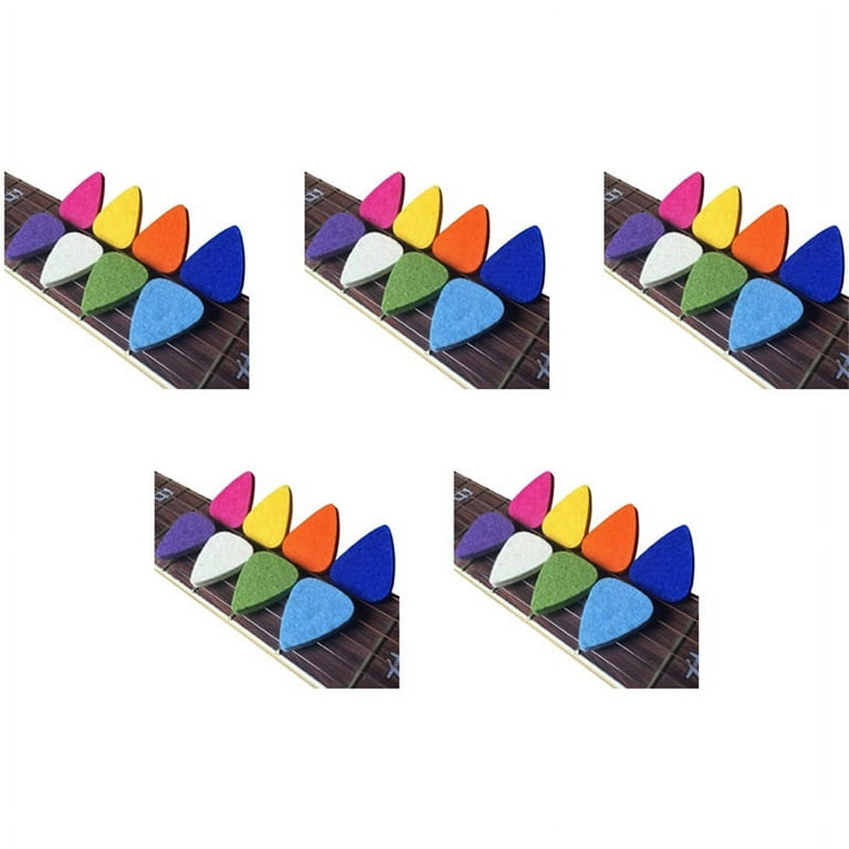 Ukulele Picks Felt Picks Plectrums for Ukulele and Guitar 40 Pieces Guitar Picks Multi Color