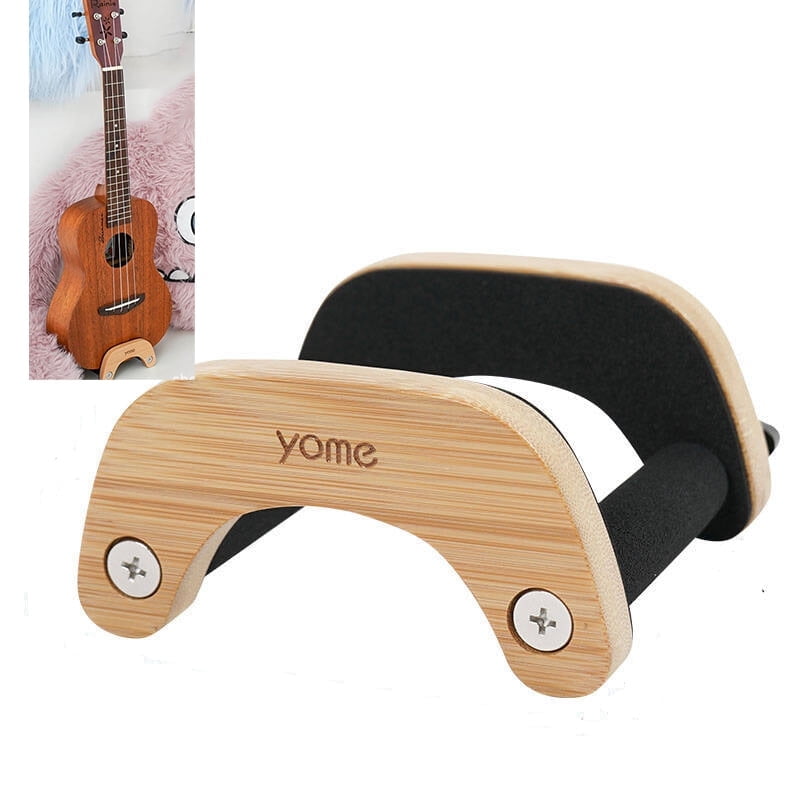 Ukulele Stand Floor Desktop, Solid Wood Clip On Travel Stand, Adjustable for 21"-26" Soprano/Concert/Tenor Ukuleles