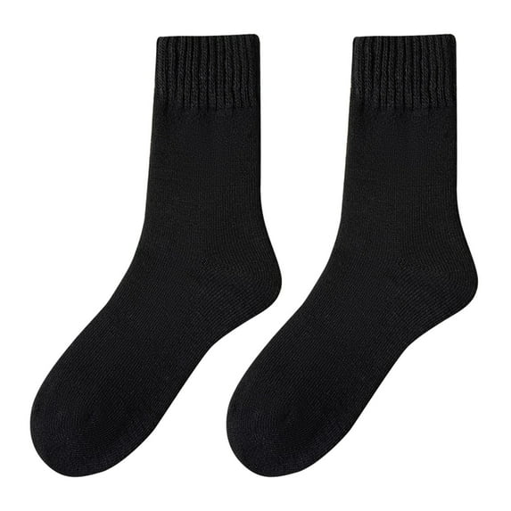 Ukumplol Ankle Socks Crew Socks for Women Thermal Socks for Men and Women Heated Winter Boot Socks Insulated for Cold Weather Warm Fuzzy Socks Gifts for Women Heated Socks Black One Size