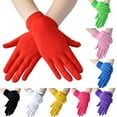 thumbnail image 1 of Ukumplol Gloves for Women Ladies Gloves Solid Gloves Fashion Ceremonial Women Short Dance Color Accessory Work Gloves Women Purple One Size, 1 of 4
