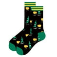 thumbnail image 1 of Ukumplol Mens Socks Christmas Stockings Socks Damp Men's Socks Cotton Autumn Winter Snowflake and Men's Santa Middle Socks Stocking Stuffers for Adults Men Green One Size, 1 of 2