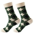 thumbnail image 1 of Ukumplol Socks for Women Mens Socks Women's Winter Socks Geometry All Cotton Medium Length Socks College Pure Cotton Socks Christmas Socks(clearance!) ZGreen 2 One Size, 1 of 2