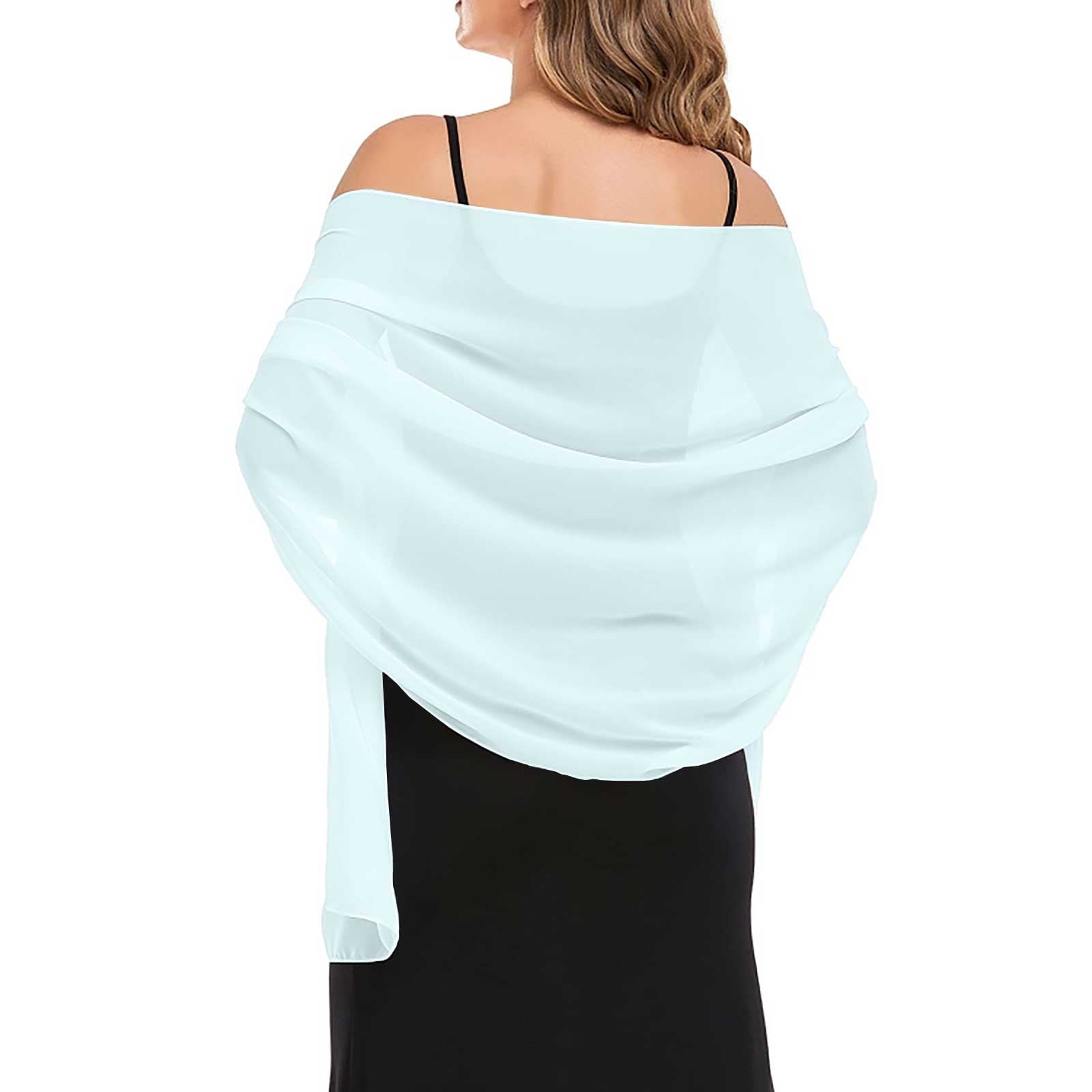 Ukumplol Soft Chiffon Scarfs Shawls Shawl Wraps for Women Sheer Shawl for Evening  Dresses Women's Shawls and Wraps for Evening Dress Chiffon Shawl Soft  Elegant Silky Pashmina Wedding Shawl E S -
