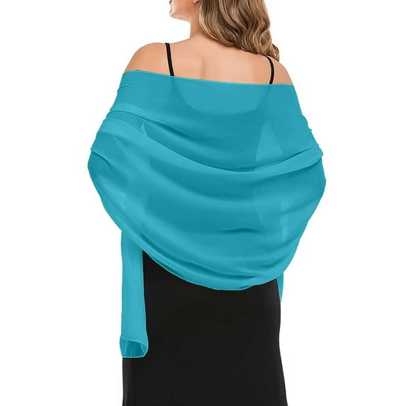 Ukumplol Soft Chiffon Scarfs Shawls Shawl Wraps for Women Sheer Shawl for Evening Dresses Women's Shawls and Wraps for Evening Dress Chiffon Shawl Soft Elegant Silky Pashmina Wedding Shawl I S