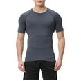 thumbnail image 1 of Ukumplol Men Compression Shirt Fitted T Shirts for Men Muscle Shirts for Men Workout Shirts for Men Gym Shirts Men Running Shirts for Men's Activewear Workout Shirts for Men Gray 3xl, 1 of 10