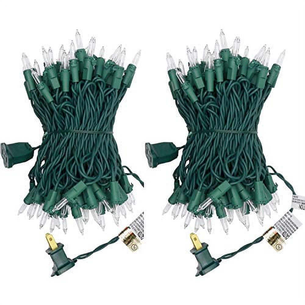 Ul Certified 66 Feet 200 Count Clear Christmas String Lights, Pack Of 2
