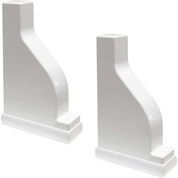 UlaREYoy Decorative White Vinyl Pergola End 2"x 6" Rail, (Pack of 4)