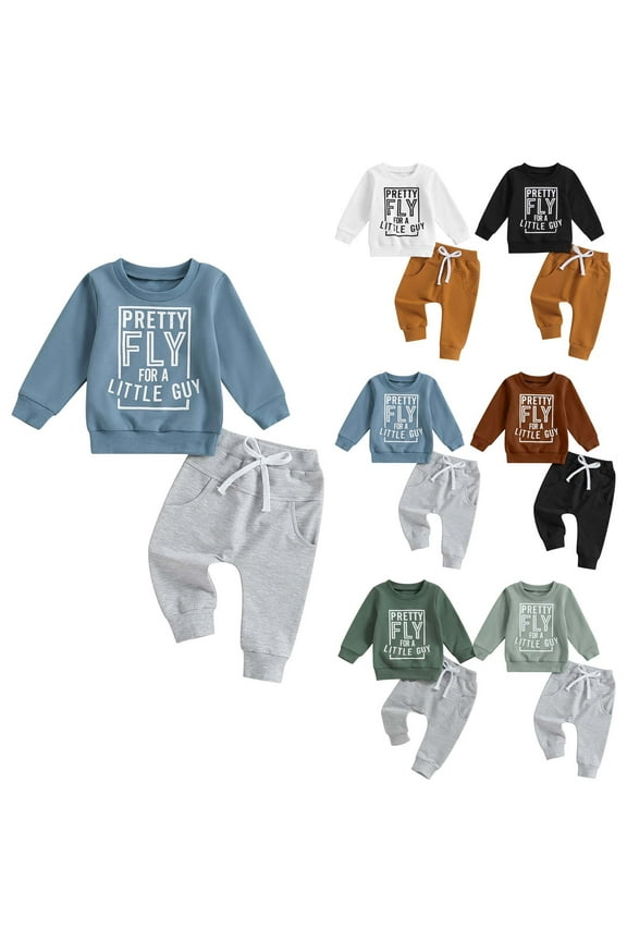 Baby Boy Clothes Fall 6 12 18 24 Months Football Long Sleeve Pullover Tops & Pant Sets Toddler Winter Outfits (Light Green, 12-18 Months)