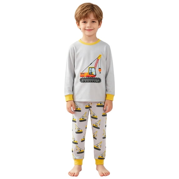 Ulanda Baby Boy Clothes Girl 2Pcs Outfits Fashion Long Sleeve Shirt and Pant Kids Toddler Tops Pant Sets (Yellow, 3-4 Years)