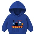 thumbnail image 1 of Ulanda Baby Boys Dinosaurs Hoodie Boy Girls Pullover with Pocket Toddler Boy Kids Rocket Sweatshirt (Blue, 2-3 Years), 1 of 7