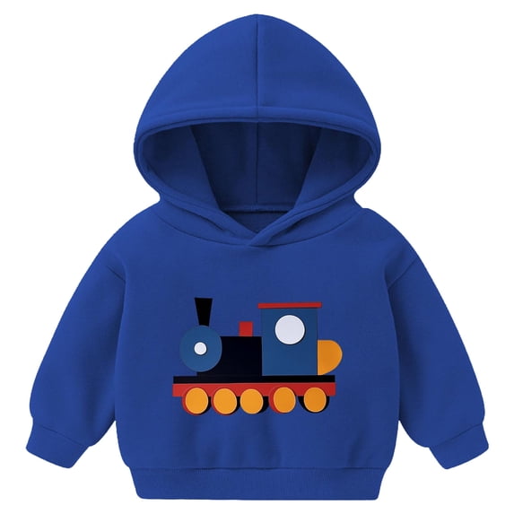 Ulanda Baby Boys Dinosaurs Hoodie Boy Girls Pullover with Pocket Toddler Boy Kids Rocket Sweatshirt (Blue, 2-3 Years)
