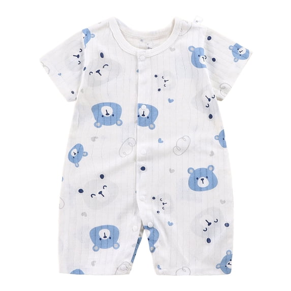 Ulanda Baby Boys Girls Romper One-Piece Beach Outfit Summer Clothes 0-24 Months (Navy, 6-12 Months)
