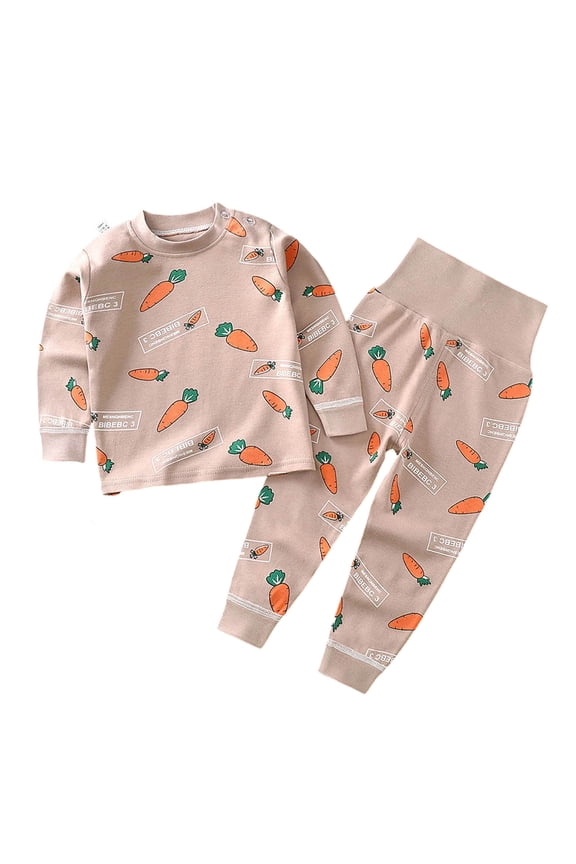 Baby Girl Fall Winter Outfits Toddler Clothes Long Sleeve Floral Graphic Crewneck Sweatshirt + Joggers Pants Set (Orange, 2-3 Years)