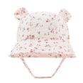 thumbnail image 1 of Ulanda Baby Girls Cute Fisherman Hat Floral Wide Brim Bucket Hat Infant Breathable Spring Summer Beach Sun Hat (Light Pink, 3-12 Months), 1 of 6