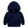 thumbnail image 1 of Ulanda Baby Toddler Kid Boy Girl Solid Casual Pocket Hoodie Sweatershirt Pullover (Dark Blue, 9-10 Years), 1 of 4