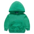 thumbnail image 1 of Ulanda Baby Toddler Kids Boy Girl Solid Casual Pocket Hoodie Sweatershirt Pullover (Green, 7-8 Years), 1 of 4