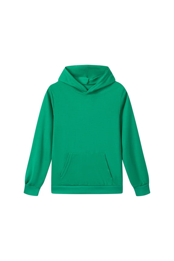 Boys Hooded Sweatshirt Fleece Pullover Hoodies Long Sleeve Warm Hoodie Sweatshirts with Pocket for Kids (Green, 11-12 Years)