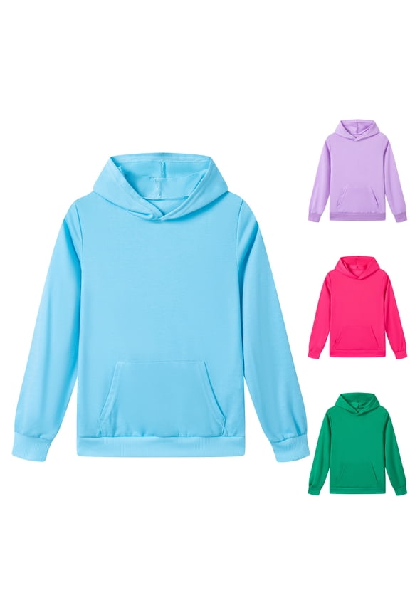 Boys Hooded Sweatshirt Fleece Pullover Hoodies Long Sleeve Warm Hoodie Sweatshirts with Pocket for Kids (Green, 9-10 Years)