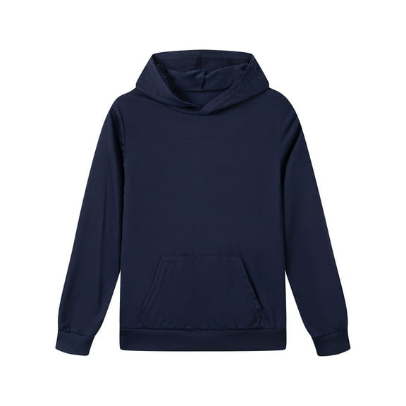 Ulanda Boys Hoodies Teens Hooded Sweatshirt Kids Long Sleeve Fashion Pullover (Blue, 11-12 Years)