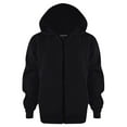 thumbnail image 1 of Ulanda Boys School Uniform Hoodies Solid Zip Up Long Sleeve Sweatshirt Oversized Hooded Pullover Tops Athletic Sports Outwear Coats (Black, 7-8 Years), 1 of 3