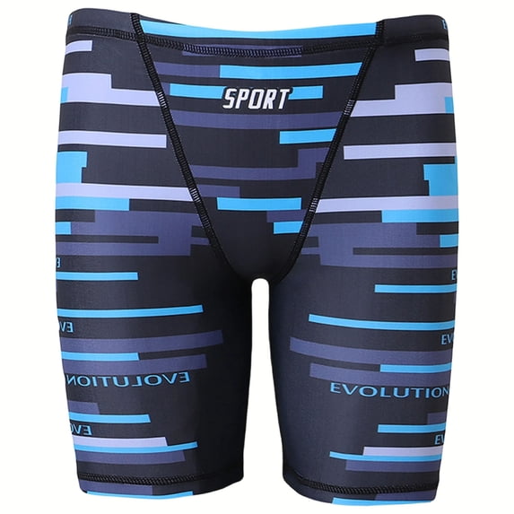 Ulanda Boys Swim Jammers - Youth Competitive Swim Racing Team Swimming Shorts Swimsuit Trunks Bathing Suit Quick Dry UPF 50+ (Light Blue, 13-14 Years)
