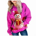 thumbnail image 1 of Ulanda Christmas Hoodies for Girls Winter Fleece Hooded Xmas Graphic Sweatshirt Holiday Cute Funny Pullover Sweater (Hot Pink, 3-4 Years), 1 of 4