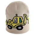 thumbnail image 1 of Ulanda Cute Embroidery Excavator Toddler Kids Beanie Caps Soft Warm Baby Knitted Winter Hat for Boys Girls Age 3-10 (Khaki, One Size), 1 of 6