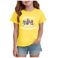 thumbnail image 1 of Ulanda Funny Chillin With My Snowmies Christmas Snowman Kids T-Shirt (Yellow, 13-14Years), 1 of 5