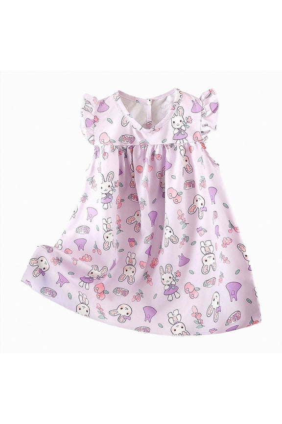 Girls Nightgowns Unicorn Pajamas for girl Sleepwear Toddler Nightgown Night Sleep Dress Clothes (Purple, 2-3 Years)