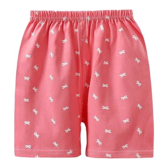 Ulanda Girls Shorts for Kids Toddler Girl Bike Under Dress Clothes Breathable Cotton Shorts (Pink, 6-12 Months)